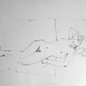 Nude reclining on a Sofa